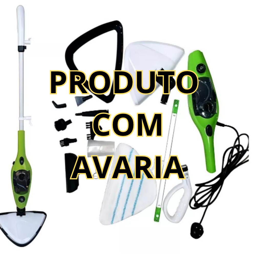 Vaporizador Mop Elétrico 10 Em 1 Limpeza Profissional Piso Vidro Carpete Multifuncional 220V AVARIA