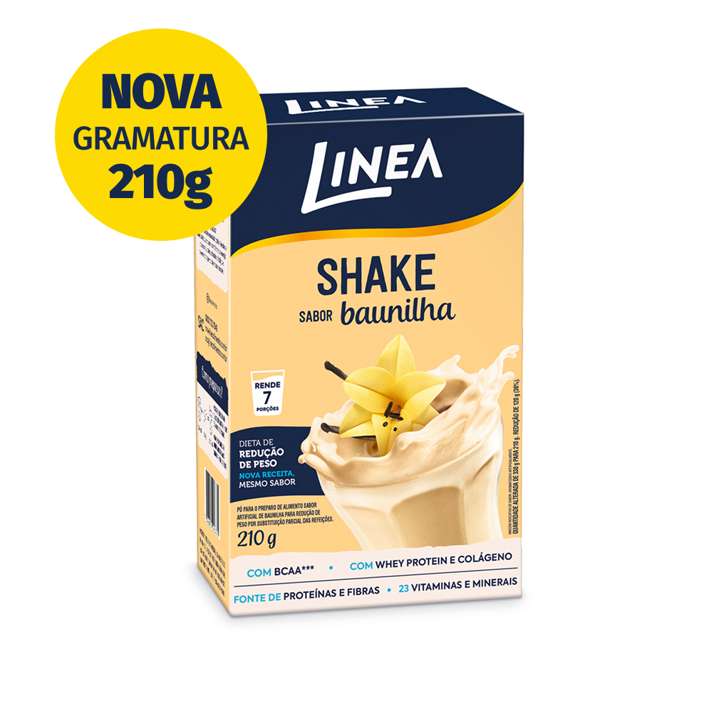Shake Premium em pó Linea Sabor Baunilha de 210g