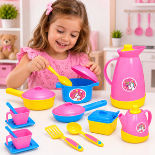 Kit Cozinha Infantil Brinquedo Culinária Utensílios Infantil Brinquedo Cozinha Interativo Unicornio