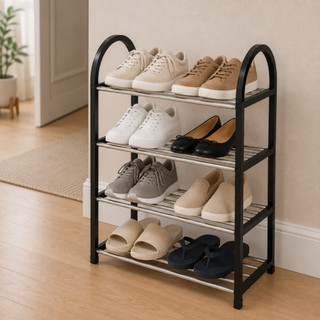 Sapateira Prateleira Multiuso 4 Andares Organizadora Até 8 Pares Fácil Montagem Quarto Closet