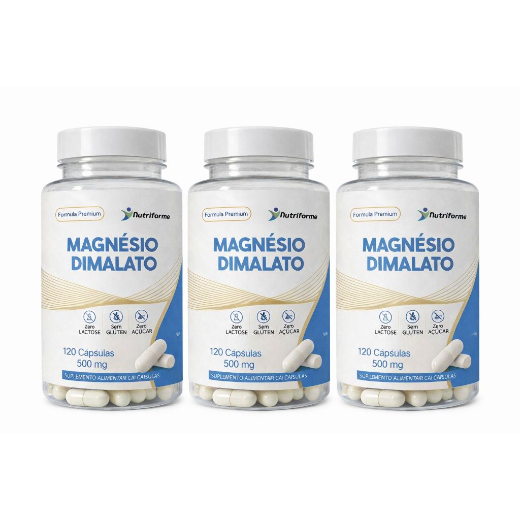 Magnésio Dimalato Nutriforme 500mg 120 cápsulas