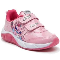 Tênis Infantil Menina Angel Stitch Disney Oficial com LED Luzes Calce Fácil Confortável 11.170