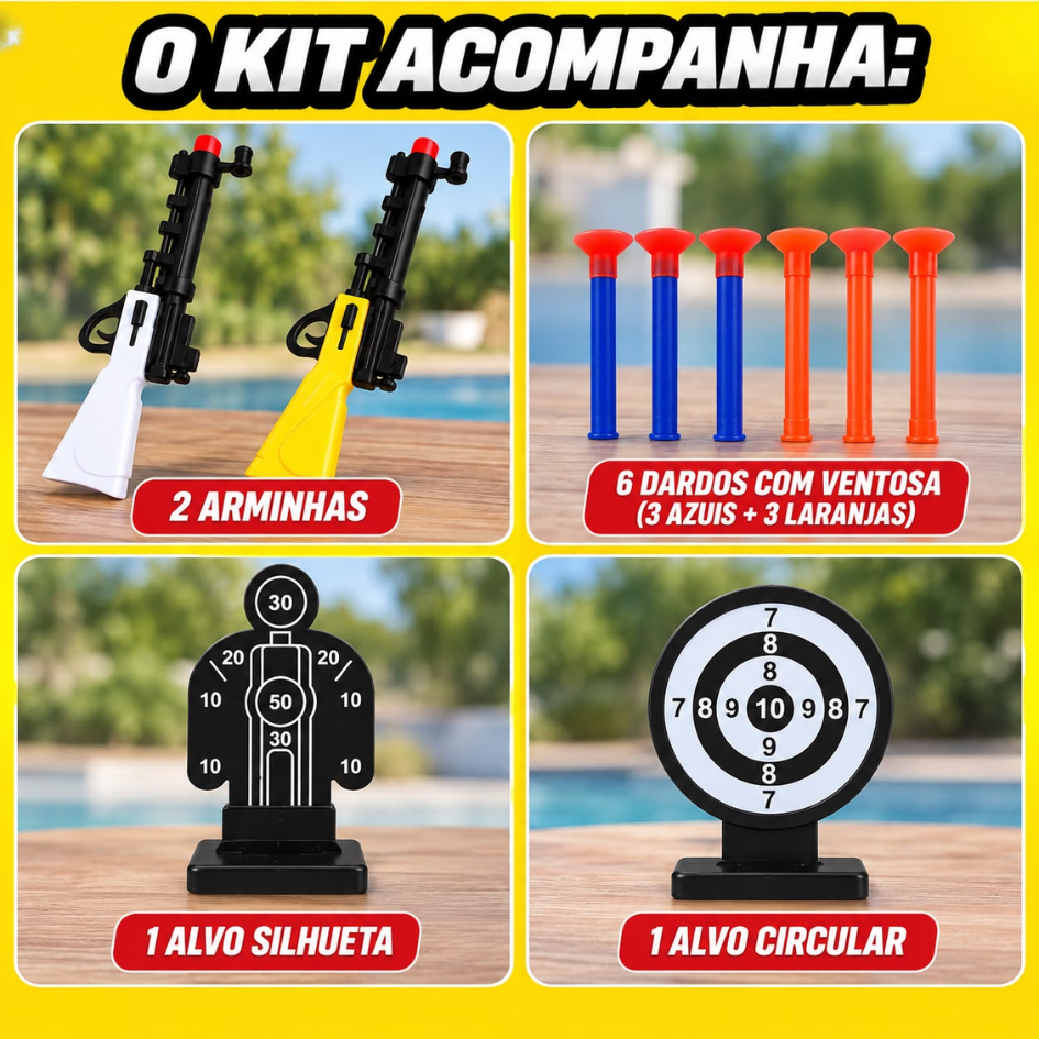 KIT 2 Lançadores de Dardos Infantil Lança Dardo com Ventosa Alvos Brinquedo Interativo Diversão em Família — imagem 2 de 2