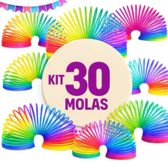 Kit 30/20/10/5 mola maluca colorida infantil aniversário lembrancinha festa 5-10-20-30 unid