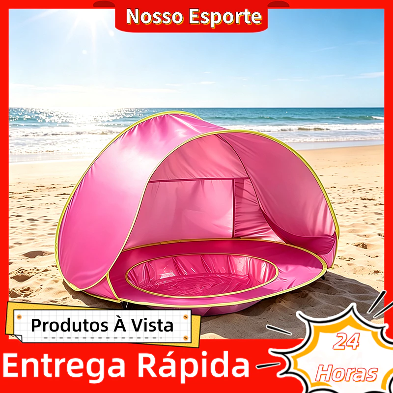 Tenda Barraca De Praia Com Piscina Para Praia E Piscina Infantil Solar UV