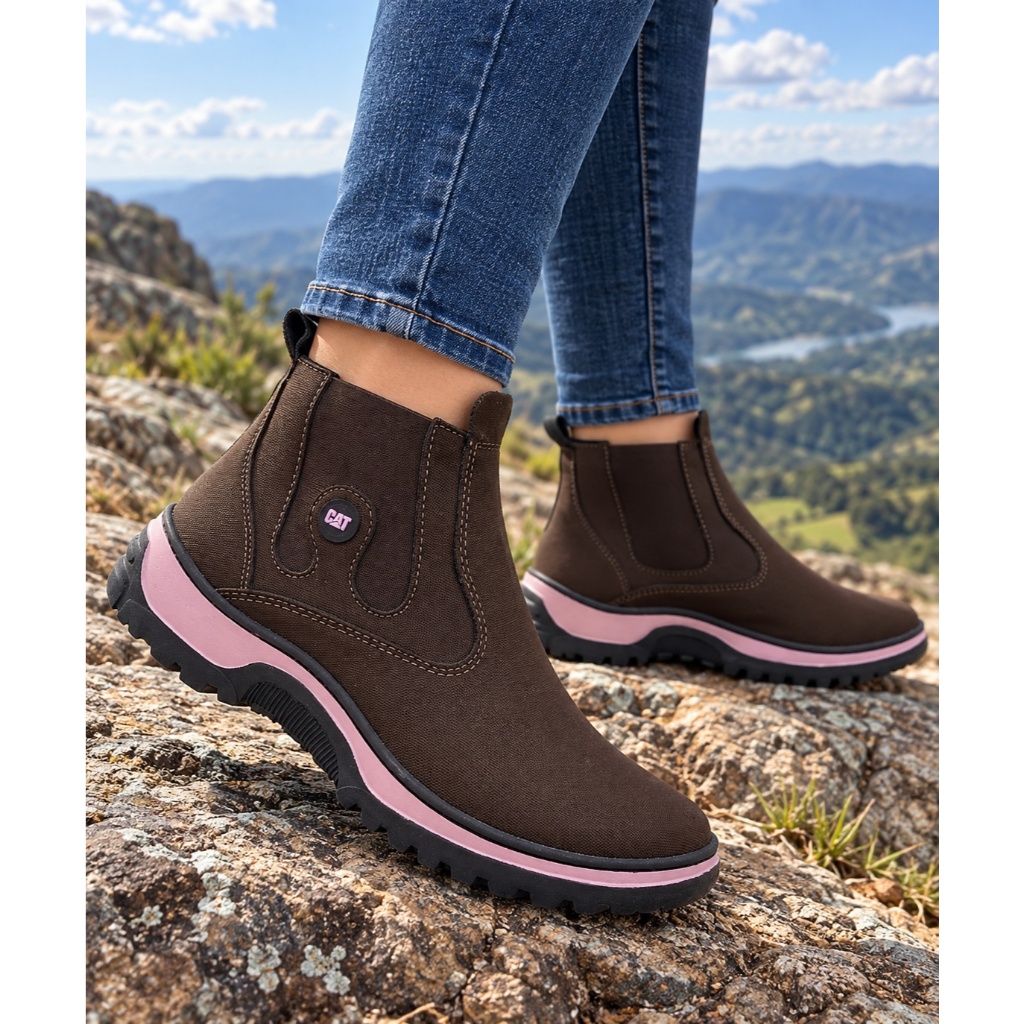 Bota Coturno Feminino Botinha Texana Feminina Calce Facil Oferta