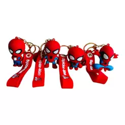 Chaveiro Homem Aranha 3D Premium Grande Emborrachado Colecionável Bolsas Mochilas Chaveiro Fofo