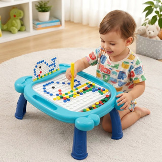 Mesa Mágica com Caneta Magnética Brinquedo Educativo com Imã Formas Colorida Criativo Letras Desenho