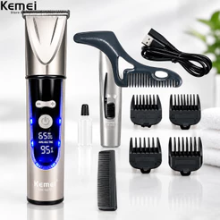 Máquina De Corte Kemei Km-1938 Sem Fio Recarregável