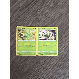 Lote 2 Cartas Pokémon - Scyther (Português / Originais)