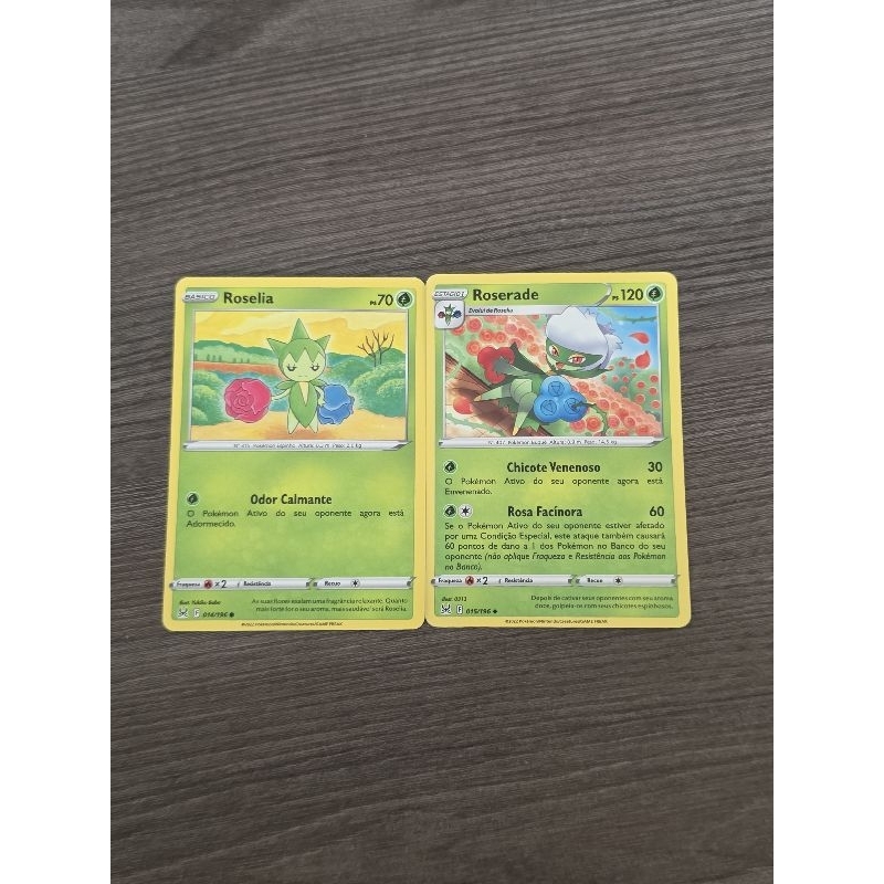 Kit Linha de Evolução Pokémon TCG – Roselia + Roserade (Origem Perdida)