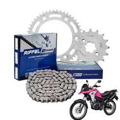 Kit Relação Transmissão Tração Andamento Honda NxR Bros 160 2015 à 2026 Original Riffel