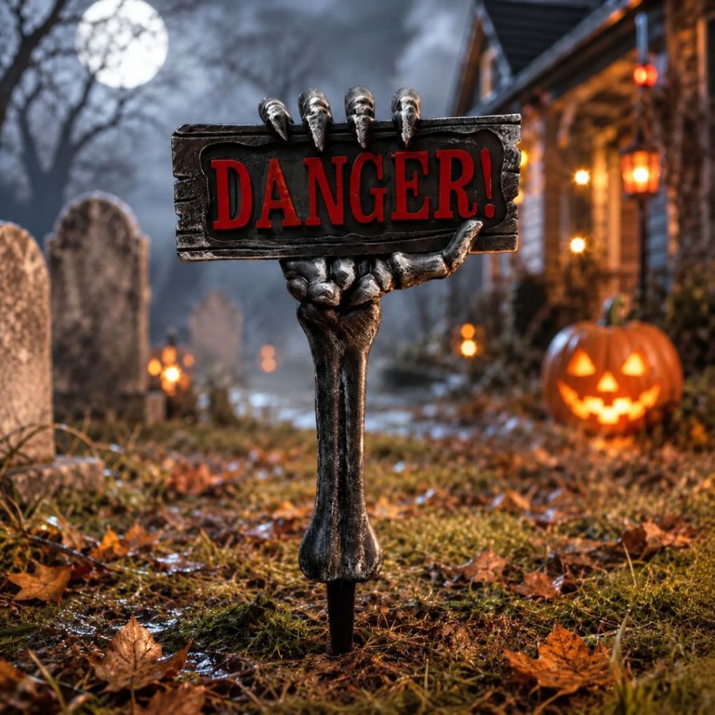 Placa Lapide Decoração Enfeite Jardim Halloween Cemitério