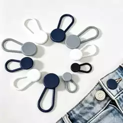 Kit com 2 Botões Extensores para Calça Sem Costura Universal Multiuso