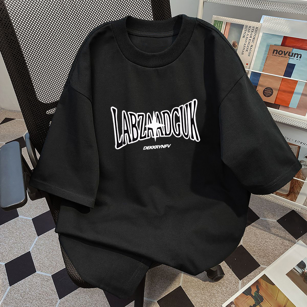 Camiseta Oversized Unissex 100% Algodão Estampada, Confortável e Respirável Plus Size Modelo Casual C109