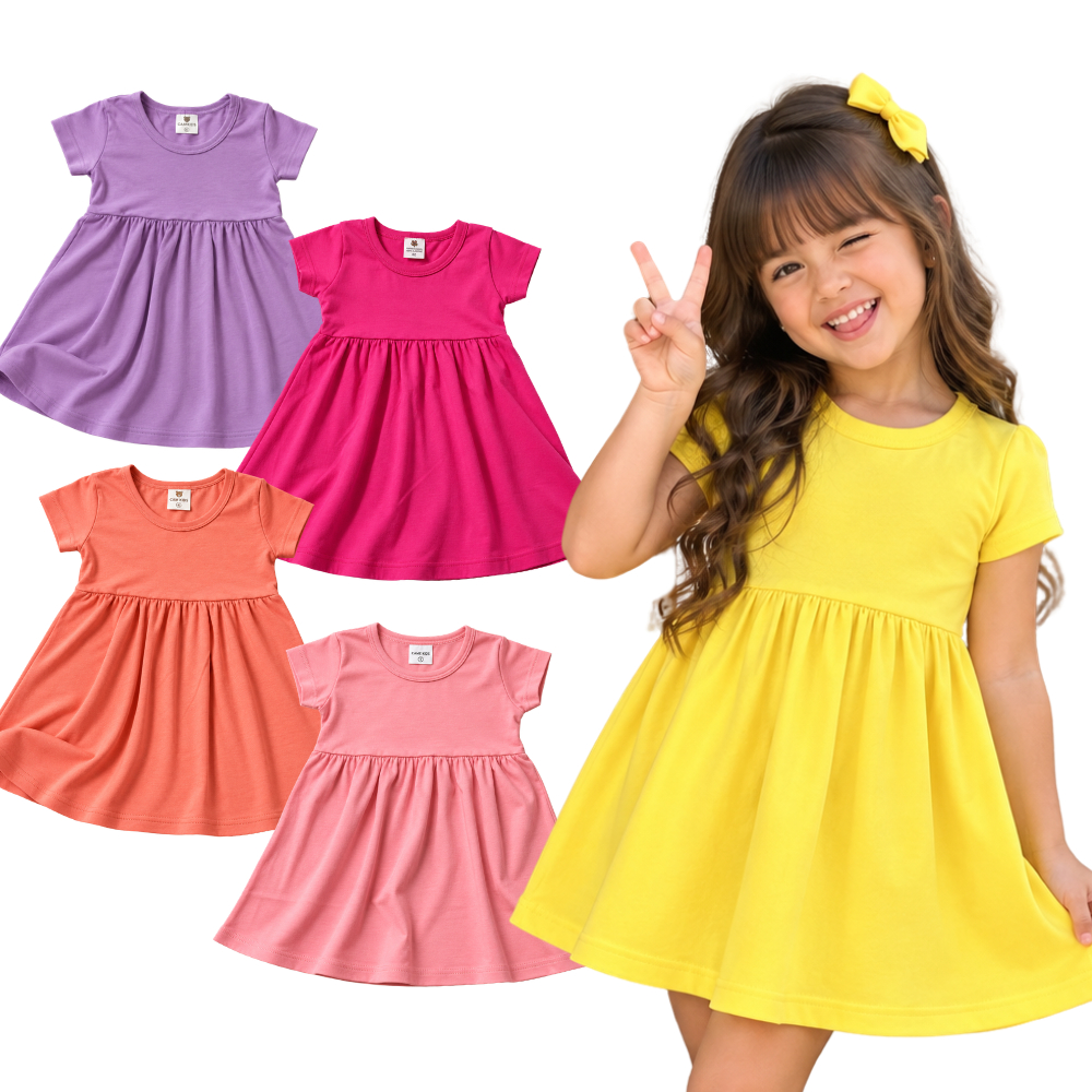 Kit vestido infantil menina em Algodão do 2 ao 14 Anos | vestido infantil Vestido feminino infantil vestido menina