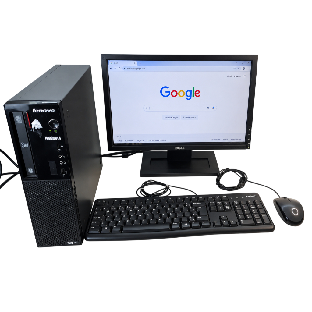 PC Completo Lenovo E72 Core i3 2ª Geração 4GB DDR3 HD 500GB Monitor Dell 19" + Teclado e Mouse - USADO