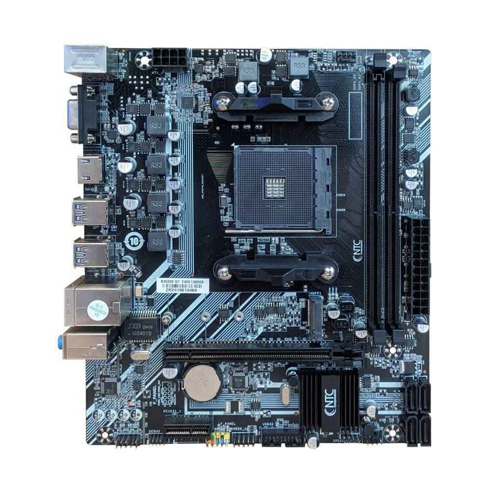 Placa Mãe NTC B450M AM4 2xDDR4 Chipset AMD B450 mATX
