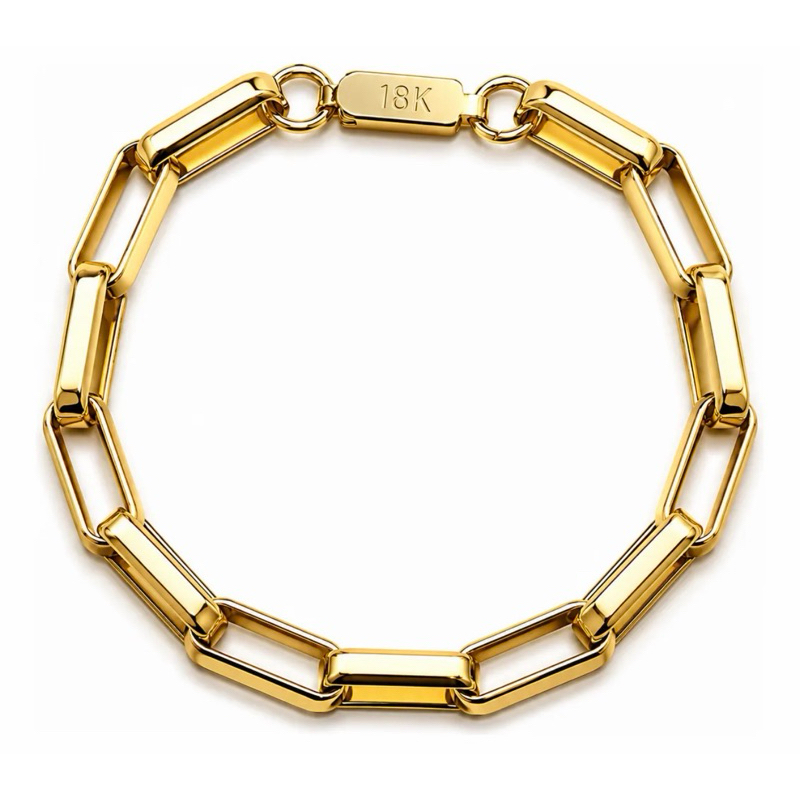 pulseira tijolinho 5mm moeda antiga banhado ouro 18k envernizada fecho gaveta