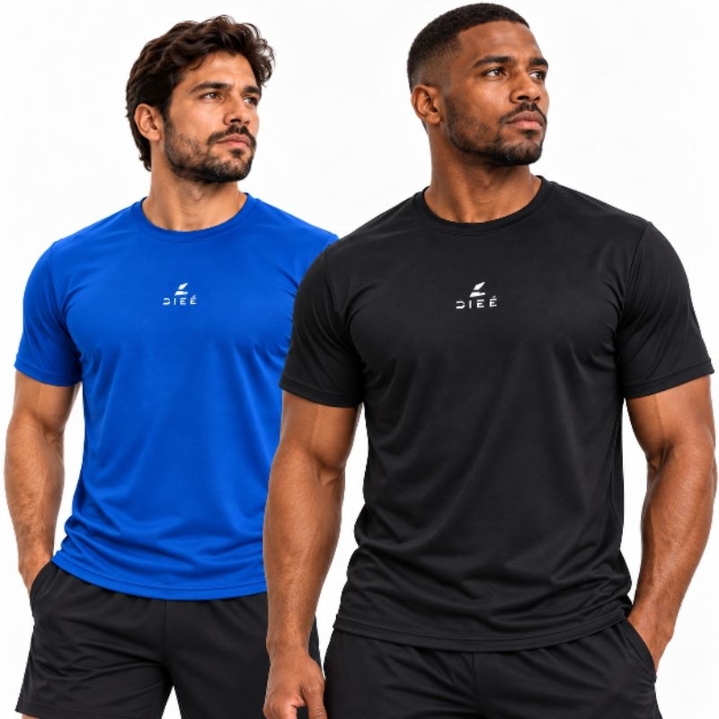 Kit 2 camisetas dry fit masculina Dieé para corrida academia e treino , camisa dry fit secagem rapida antiodor