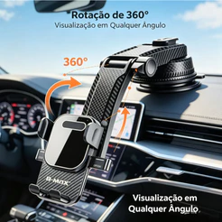 Suporte Celular Carro Veicular Trava Anti Queda 360º Universal ajustável para veiculo