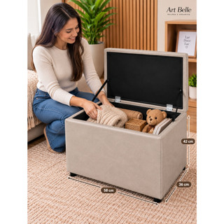 Puff Bau Organizador médio  Decorativo Ideal para Guardar Brinquedos, sapatos, cobertas ,patetes e outros objetos