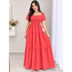 Vestido Con Manga Elastex Frente y Costa Tejido Duna..........