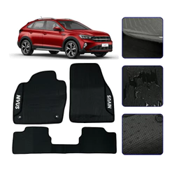 Jogo de Tapete Emborrachado Para Nivus 2020 21 22 23 24 25 2026 Premium Kit Carro