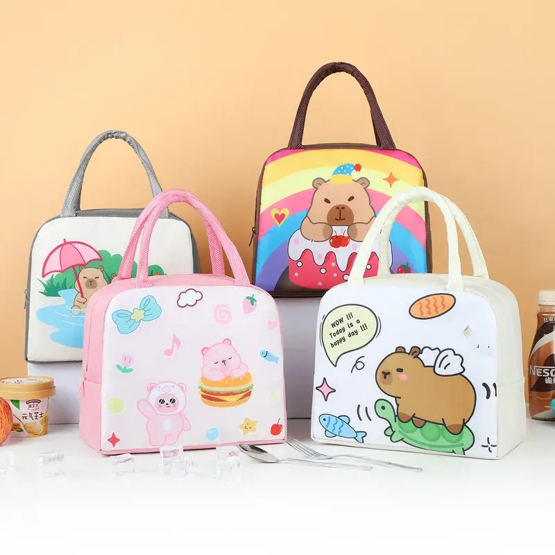 Lancheira Térmica Infantil Escolar - Bolsa Térmica para Marmita e Lanche Infantil Desenhos