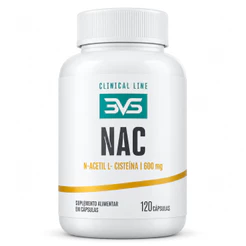 NAC 600mg Por Dose N-Acetil L-Cisteína 60 ou 120 Cápsulas 3VS Nutrition