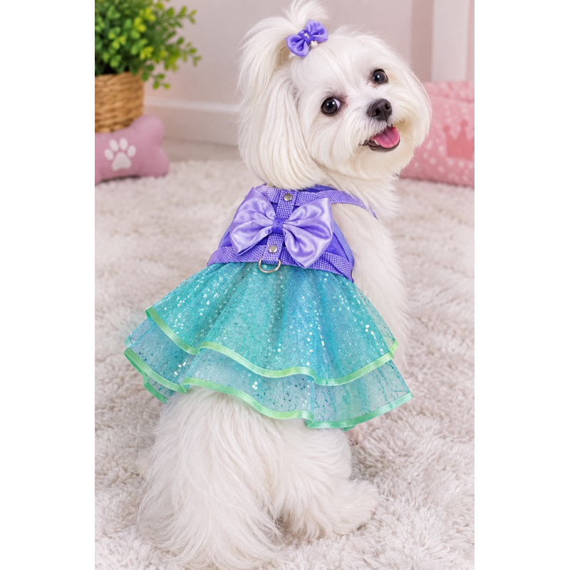 Coleira Peitoral de Saia - Coleira para cachorro - Acompanha Guia