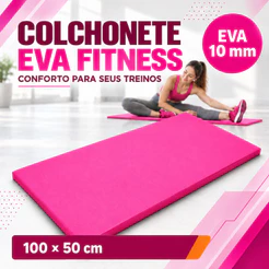 tapete de yoga e pilates Tatame EVA 1m x 50cm x 10mm para Treino Academia exercícios ao ar livre