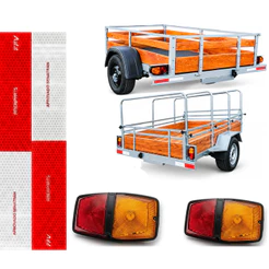 Kit De Lanterna Carretinha Barco Reboque + 2 Faixa Refletiva