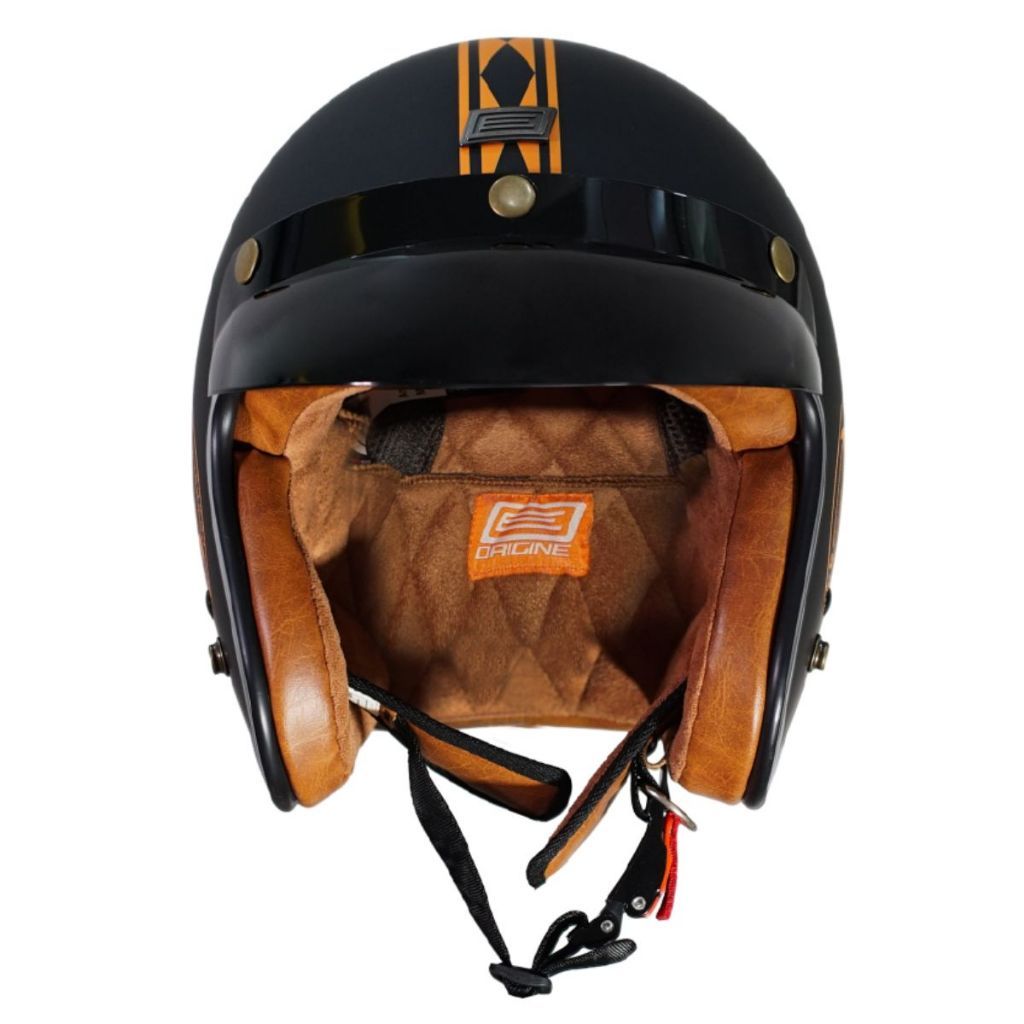 CAPACETE ORIGINE PRIMO RED SPADE FOSCO com PALA - Moto / aberto / vintage / reto / preto / urbano / moto / original