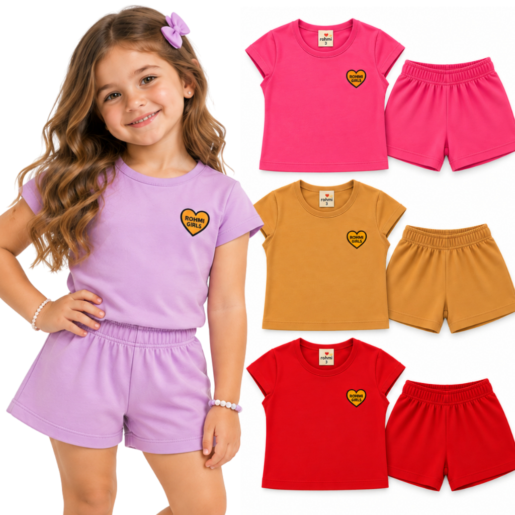 Conjunto Infantil Menina verão 1 a 12 anos |  conjunto feminino infantil Conjunto menina Roupa Infantil Menina