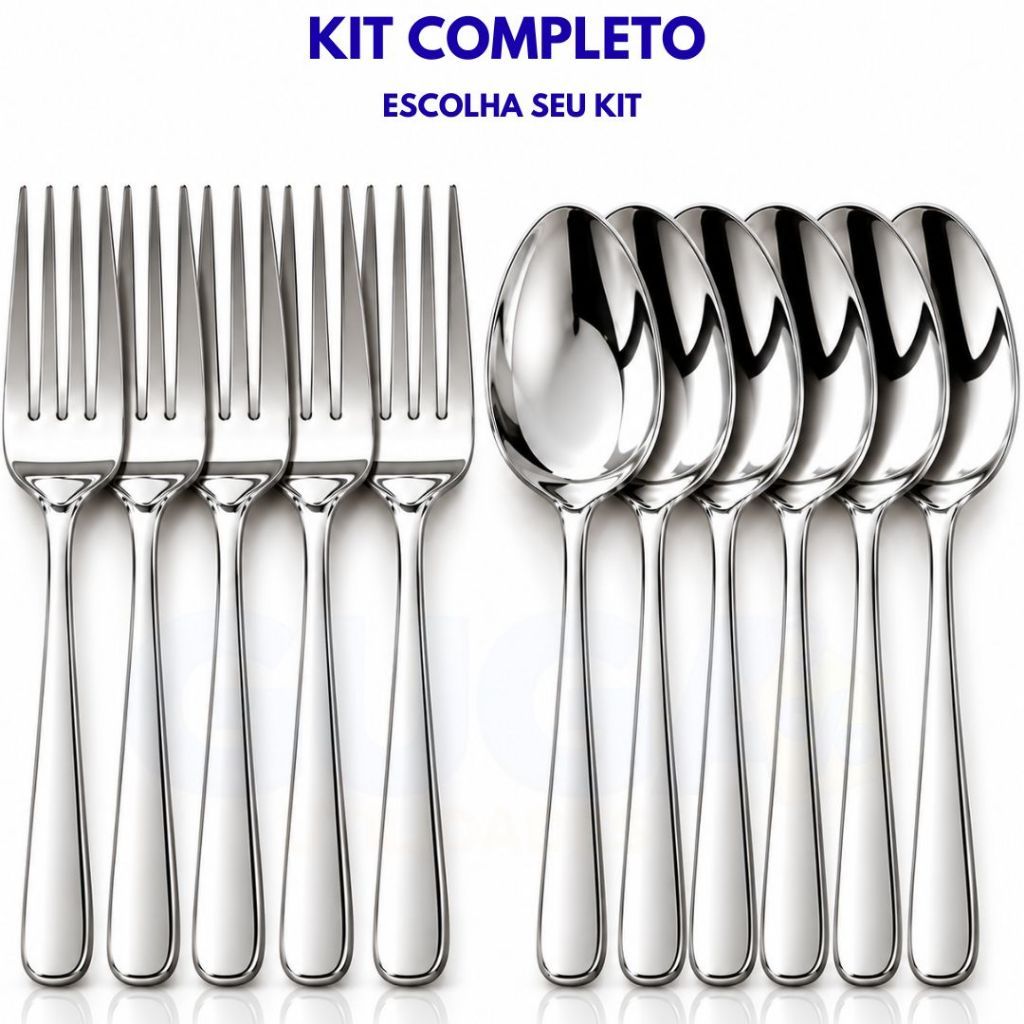 Kit Colher E Garfo 12 24 36 48 60 Peças Conjunto De Jantar Inox Talheres Mesa Cozinha Restaurante
