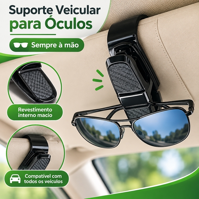 Suporte para Óculos de Sol Carro Universal Clipe para Quebra-Sol Porta Óculos Automotivo
