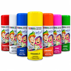 Spray Para Cabelo Tinta Temporária 150ml (80g) Cabelo Maluco Festa Carnaval Halloween Dia Das Crianças