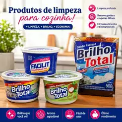 Kit limpeza 4 itens Cozinha Limpa Aluminio Louças