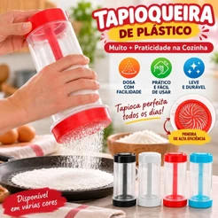 Tapioqueira Manual – Dosadora de Tapioca com Tampa e Dispenser I Ideal para Tapiocas Sem Sujeira -MN