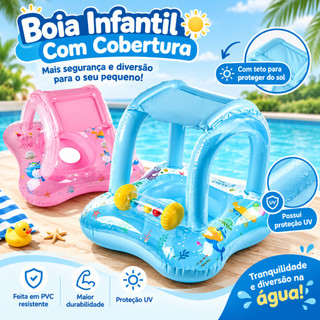 Boia de Bebê com Assento Seguro e Fralda Integrada para Diversão na Piscina--7117