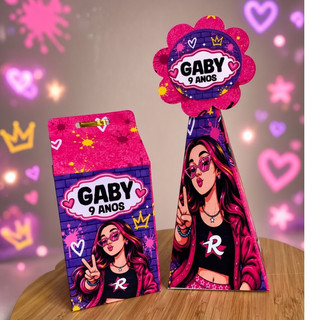 Kit caixas Personalizadas - Tema Emilly Vick Dos Rosas - Caixinhas para festa