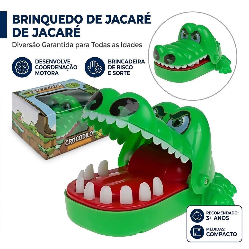 Jogo Dente Crocodilo Morde Dedo Jacaré Brinquedo Dentista