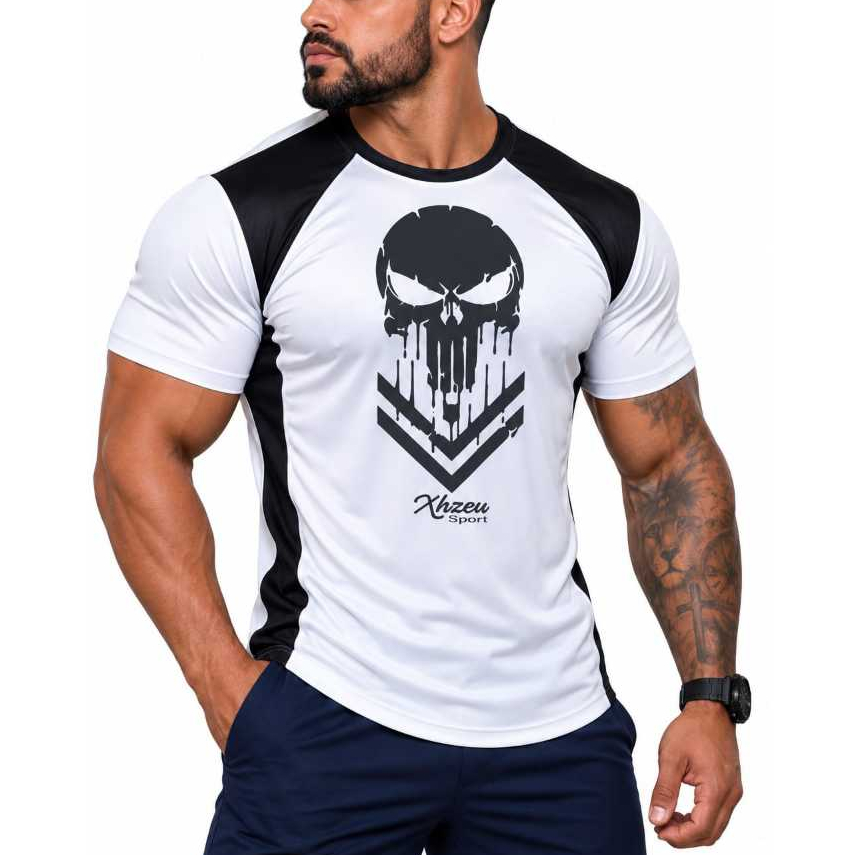 Camiseta Longline Manga Curta Crossfit Academia Musculação Dry Fit Xhzeu
