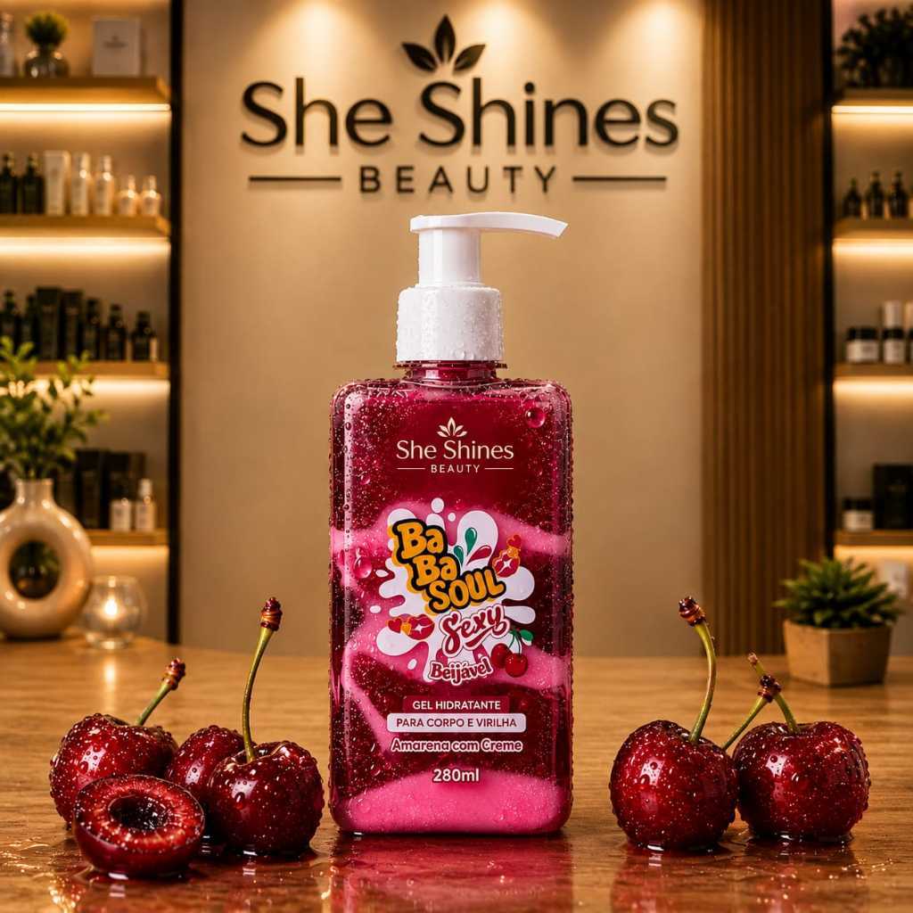 Gel Hidratante Corporal Beijável Babasoul 280ml – Hidratação para Corpo Virilha e Áreas Sensíveis com Fragrâncias