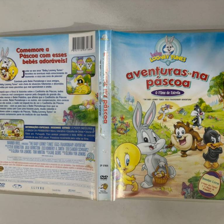 DVD original baby looney tunes: aventuras na páscoa ORIGINAL USADO