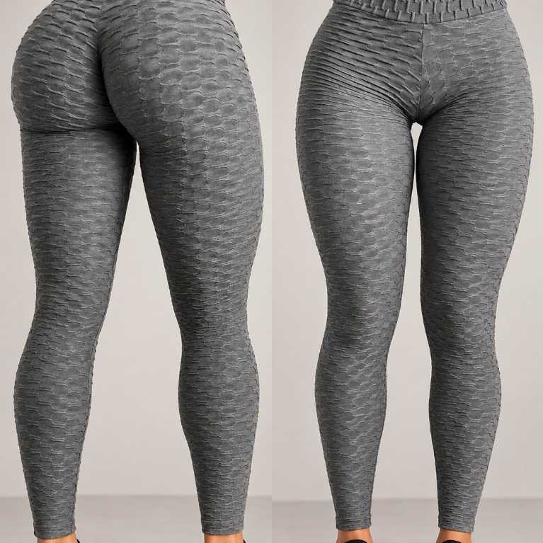 Calça Legging Feminina Alta Compressão Modeladora Bolha Tira Celulite 3d Para Academia Modeladora Moda Fitness