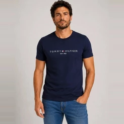 Camiseta Masculina Tommy Hilfiger Original Logo Tee Est. 1985