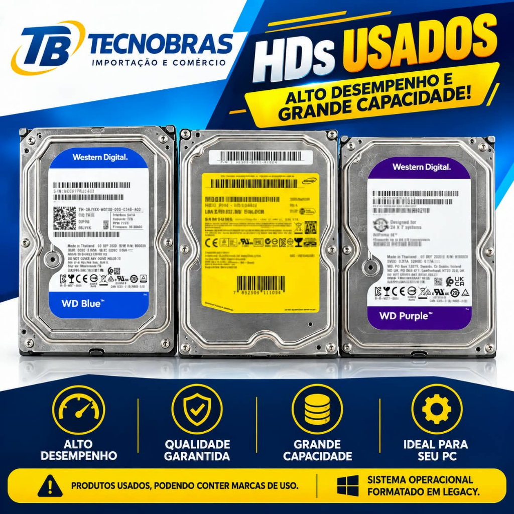 HD PARA PC CPU DESKTOP DVR 8/2/TB/1,5TB/1TB/750GB pronto para usar