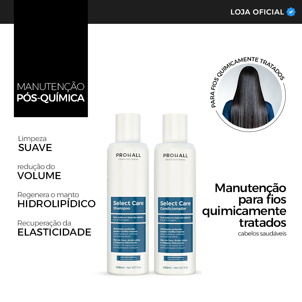 Shampoo e Condicionador Select Care Pós Química
